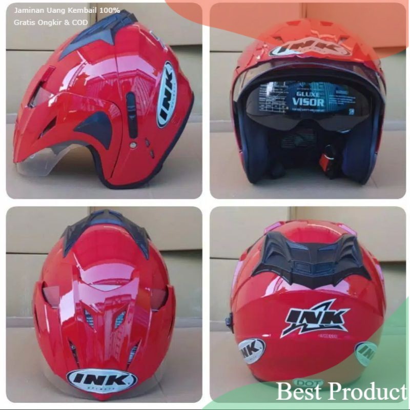 HELM INK DOUBLE VISOR MERK FNY WARNA ICE BLUE SNI PAKING KARDUS BISA COD KIRIM CEPATsouvenir lainnya