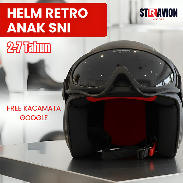 Helm Anak Perempuan Pororo Retro Classic Helm Anak Laki Laki Helm Anak 2 Tahun 3 Tahun Helm Anak SNI