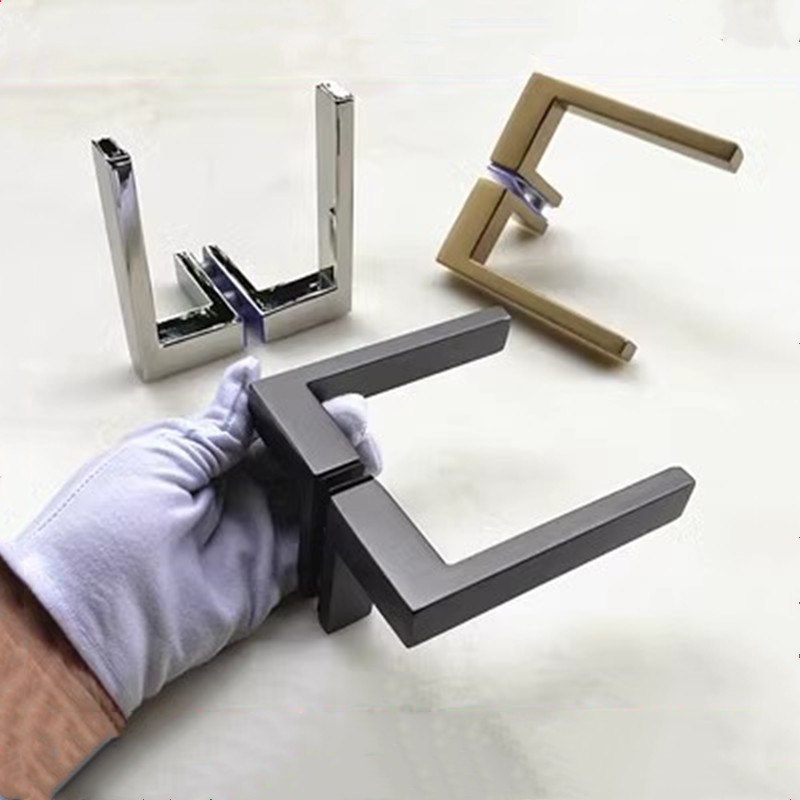 Gagang Pintu Kaca Minimalis Tipis dari Baja Tahan Karat 304 untuk Kamar Mandi, Ruang Shower, Kantor,