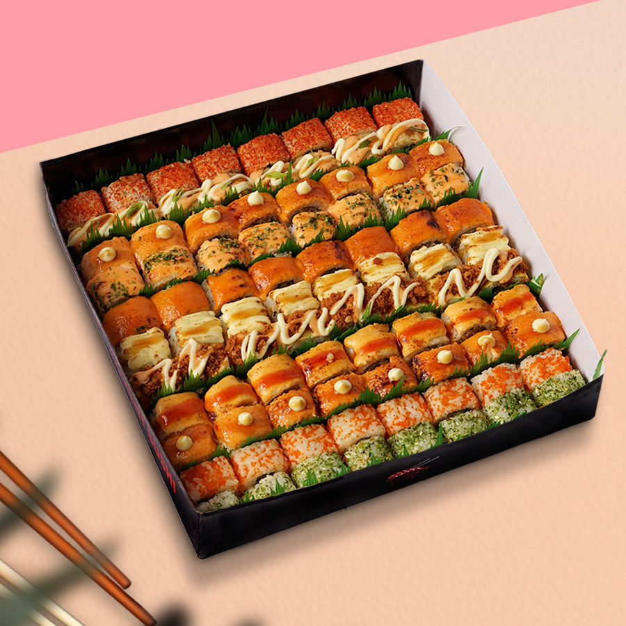 (Six-Six) Sushi Gedemura Platter XL (88 pcs) | Sushi Mate - Halal