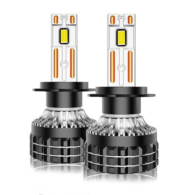 Double Copper Tube High Power Car LED Headlight H4 H7 Headlight 12V Universal 120WPair H1 H3 H9 H11 