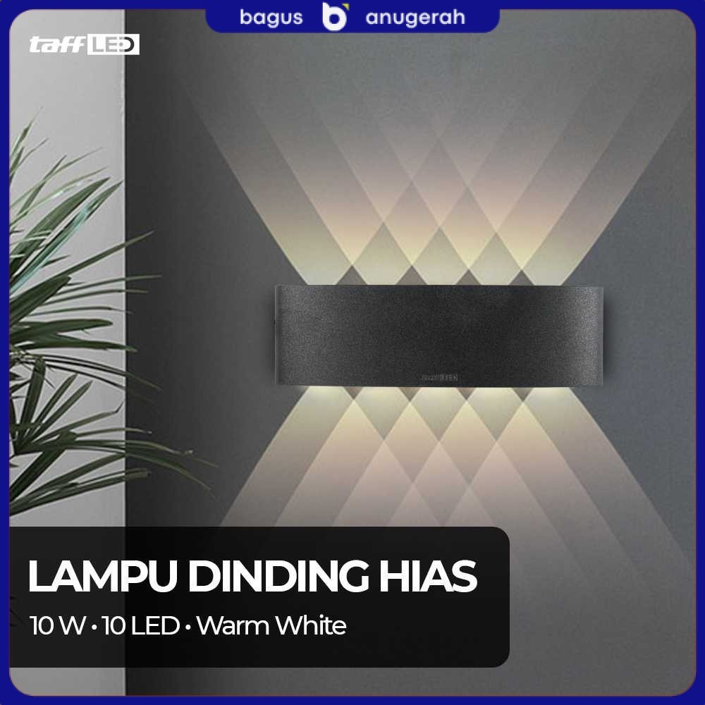 TAFFLED Lampu Dinding Hias Indoor Plastic Body 10W 10 LED Warm White - 10T