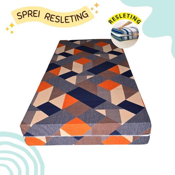 Klik House Sarung Kasur Busa Resleting 90x200 120x200 Motif Karakter Aesthetic Single Uk No.4 Double