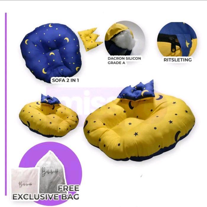 Sofa Bayi Duduk Multifungsi Jumbo Kasur Newborn Gratis Tas Bantal Mahkota - Starmoon Kombi