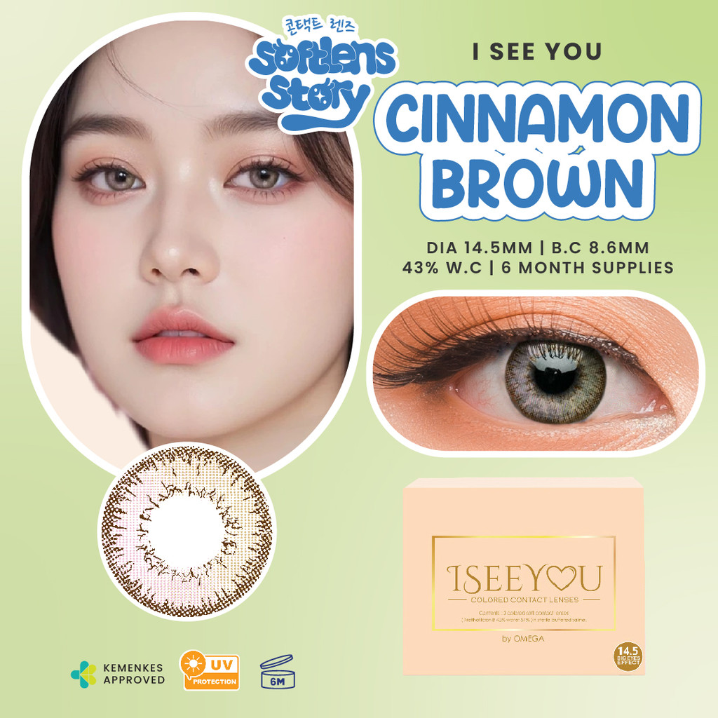 I See You Cinnamon Brown Softlens Warna Bulanan
