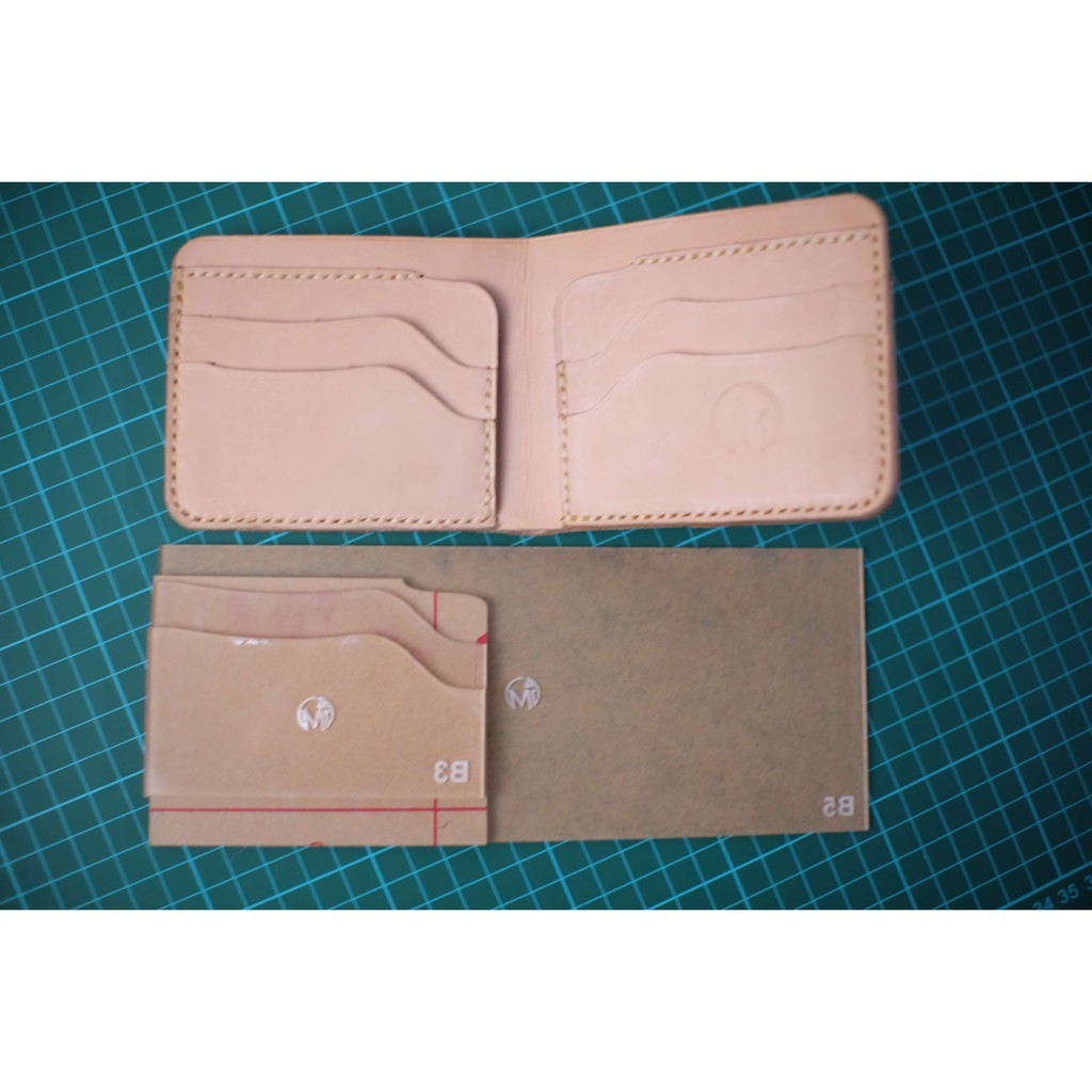 Mal Template Dompet Bifold Akrilik 2mm | Pola Wallet Kulit Nabati Leather Craft AP05