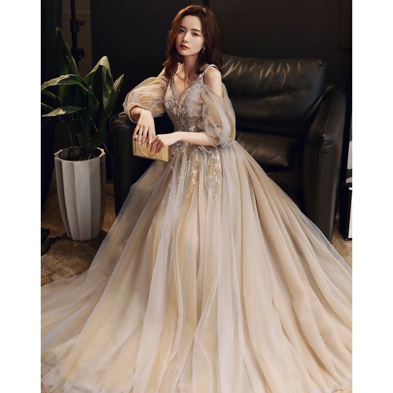 G17 Can custom XS-3XL High import dress long dress max dress prewedding evening dress