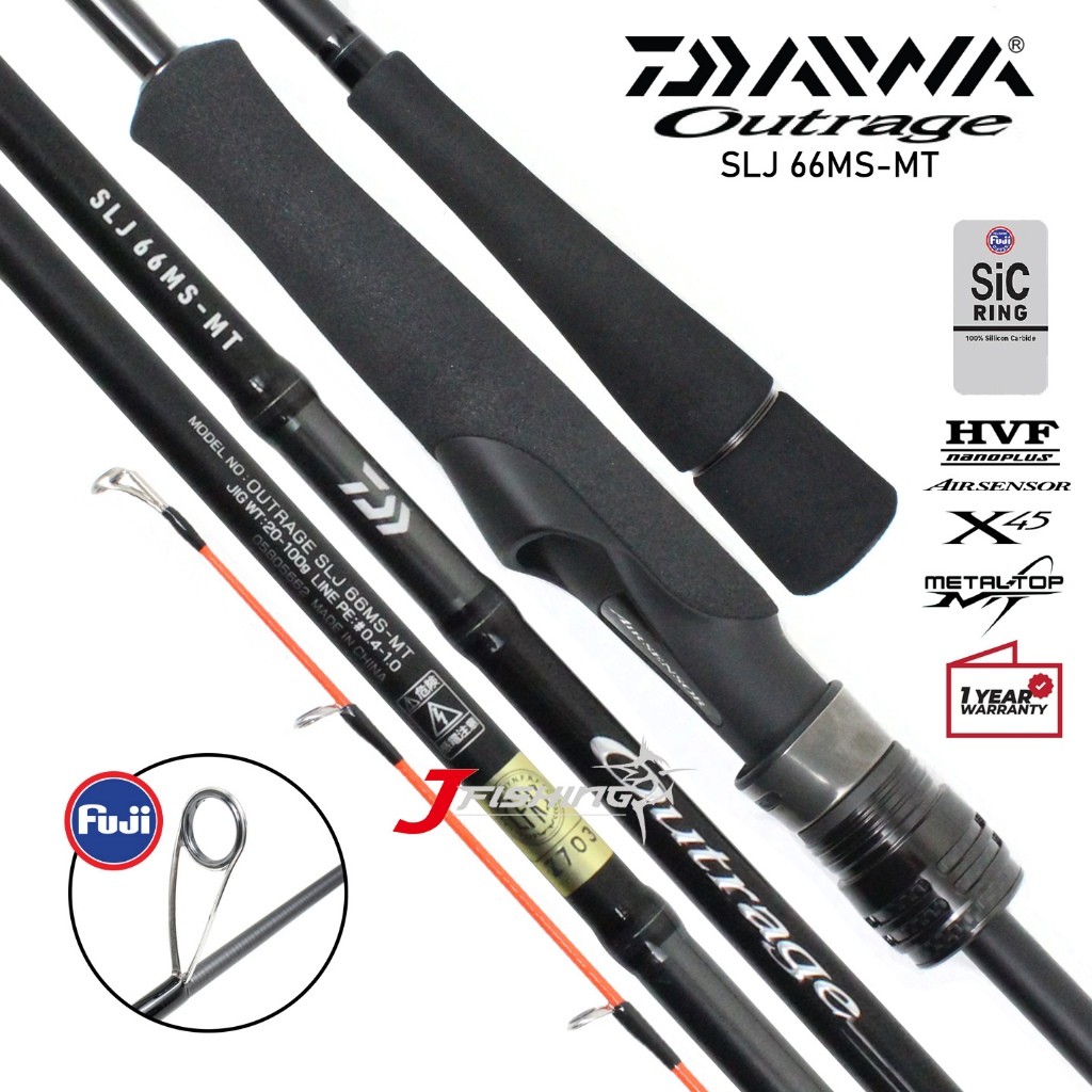 Joran DAIWA OUTRAGE SLJ | 63MB-TG 62MS-TG 66MS-MT | Spinning | Light Jigging | Resmi | JF Tower