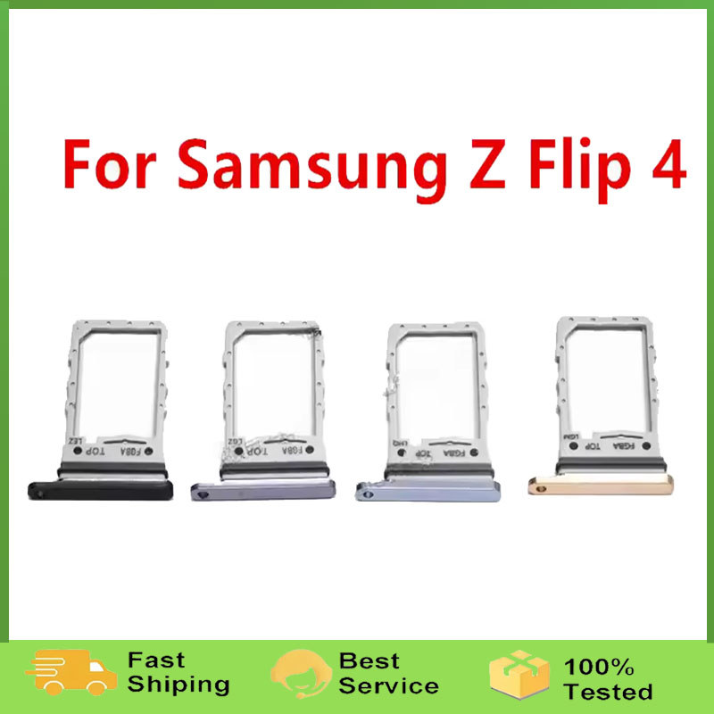 Flip4 SIM Card Slots For Samsung Galaxy Z Flip 4 F721 SIM Tray Adapters Socket Holder Replace Phone 