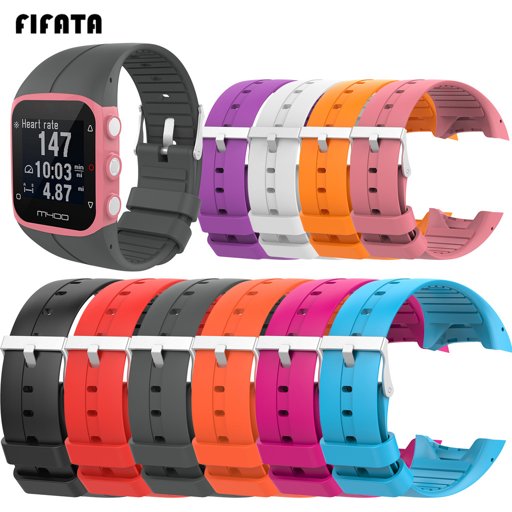 FIFATA Replacement Soft Silicone Watch Sport Band Strap For Polar M400 Band For Polar M430 Smart Wat