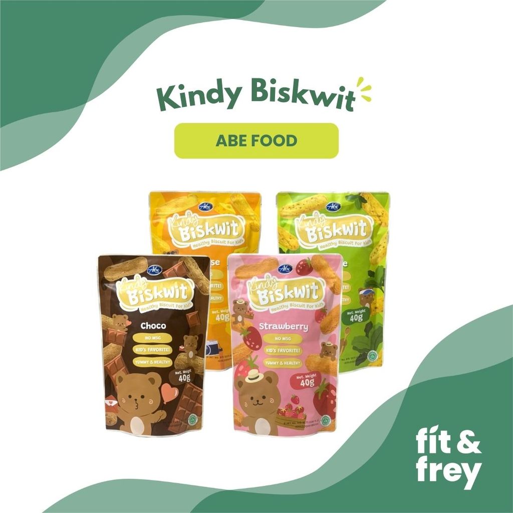 ABE FOOD Kindy Biskwit - Biskuit Anak - Cemilan Sehat No Msg