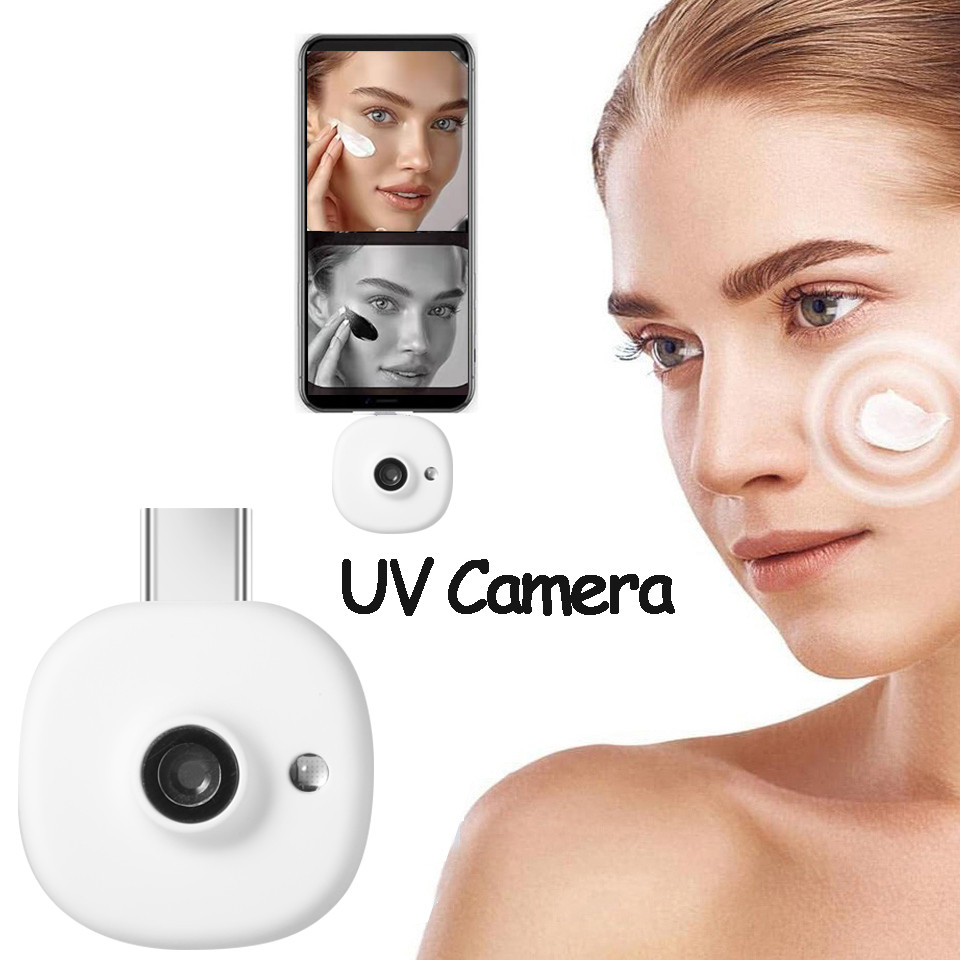 Mini UV Camera for iPhone Android Phone Visible Facial Sunscreen Protection Portable UV Camera for S