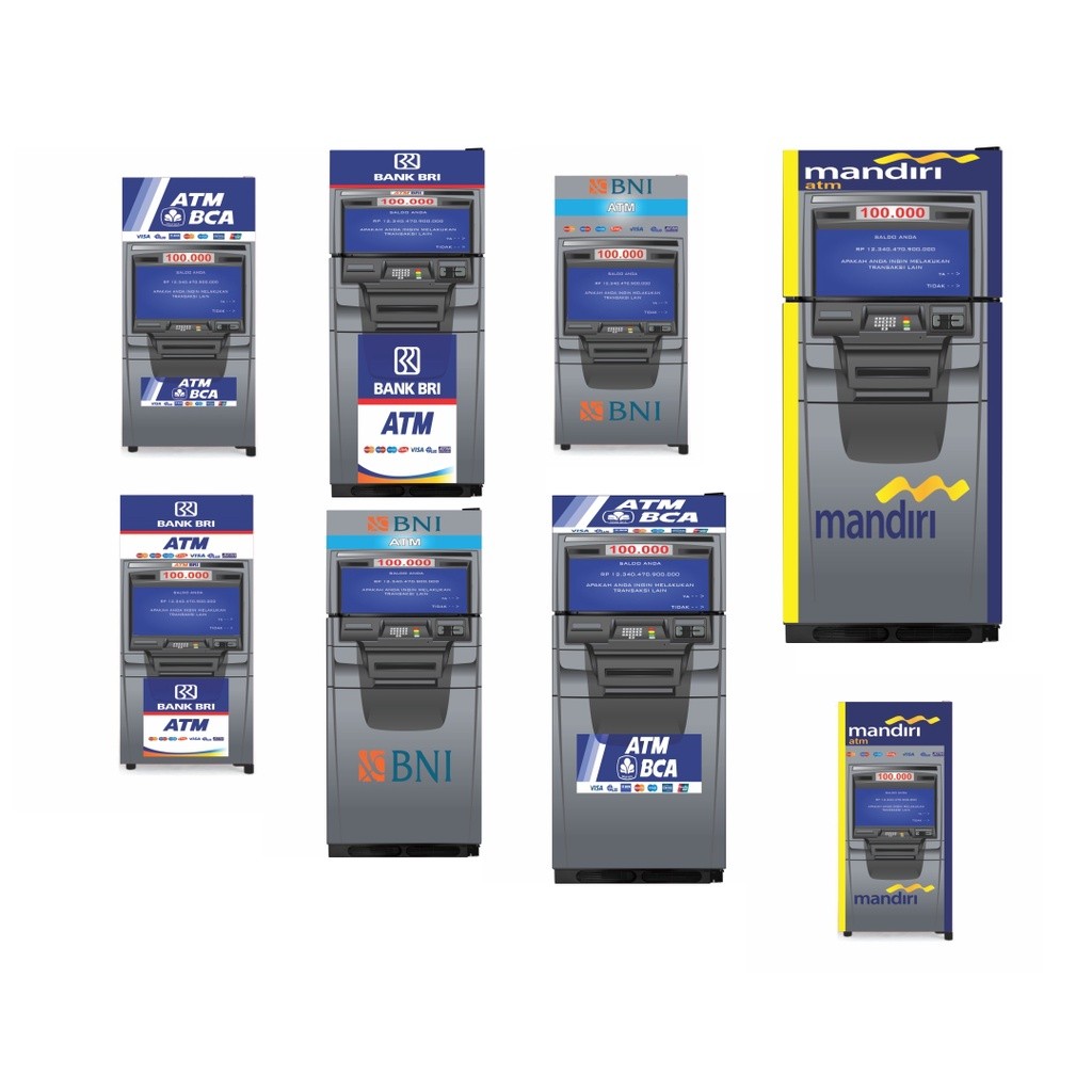 Sticker dekorasi sticker mesin ATM , Sticker Kulkas ATM  VIRALL, KULKAS