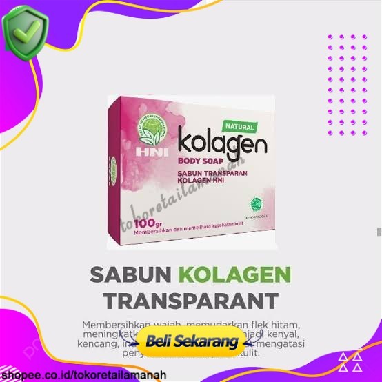 SABUN TRANSPARAN KOLAGEN HNI HPAI - SABUN WAJAH SABUN KECANTIKAN SABUN MADU MENGHILANGKAN FLEK HITAM