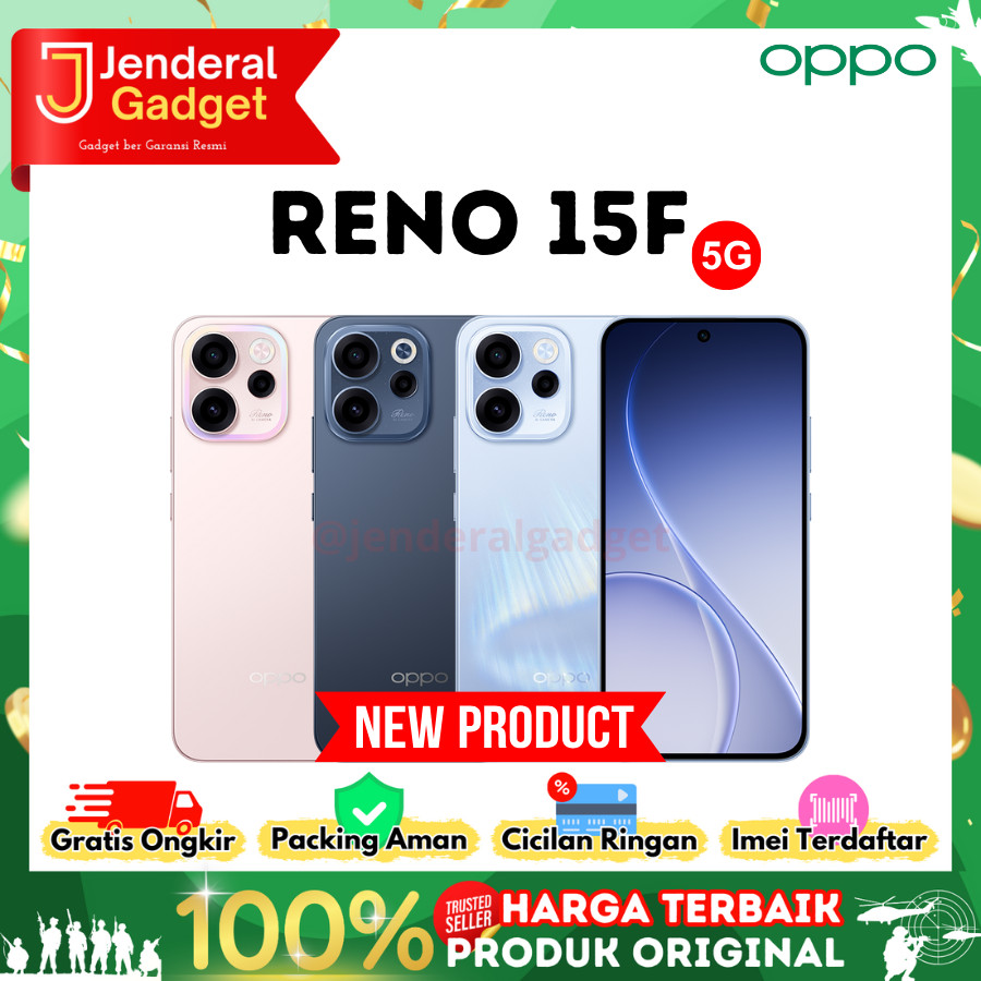 Oppo Reno 15F 5G 8/128GB NFC Garansi Resmi