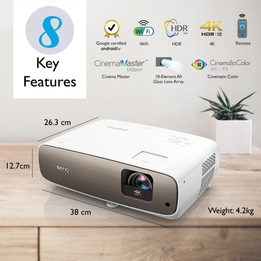 BENQ W2700 UHD 4K 2000 Lumens home theater projektor projector proyektor bioskop portabel 20000:1