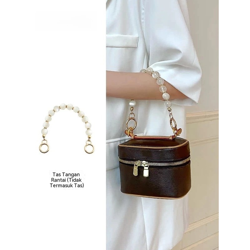 Rantai Tas Mutiara Pendek Handle Tas Aksesoris Tas DIY Tali Tas Wanita Ganti Rantai Tas