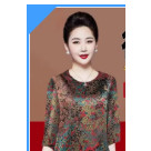 Xiangyunsha kemeja lengan pendek berbahan sutra satin cetak dari sutra murbei T Kemeja dan atasan wa