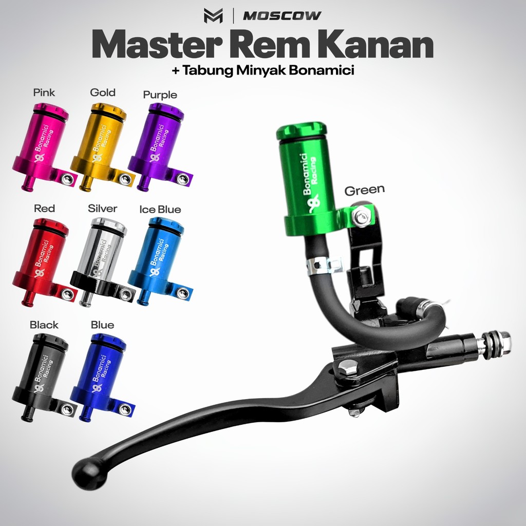 HANDLE REM KANAN / MASTER REM KANAN PLUS TABUNG MINYAK BONAMICI  INCLUDE BAUT SELANG PNP TABUNG HAND