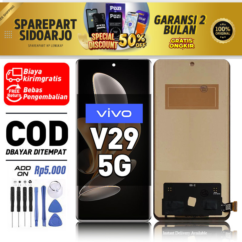 LCD VIVO V29 5G Touchscreen Fullset-Original Compatible For Glass Touch Screen Digitizer ori-asli CO