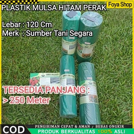 PLASTIK MULSA HITAM PERAK PANJANG 250 METER LEBAR 120 CM