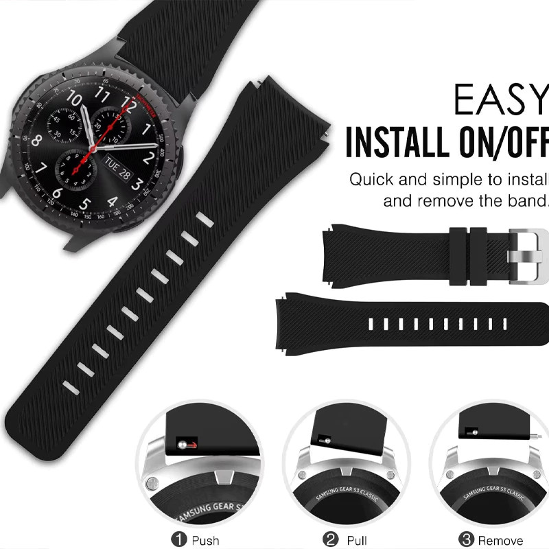 Samsung 20mm Tali Sport Band Silicone Strap for Samsung Galaxy Watch FE 7 6 5 4 44mm 40mm Watch 5 Lt