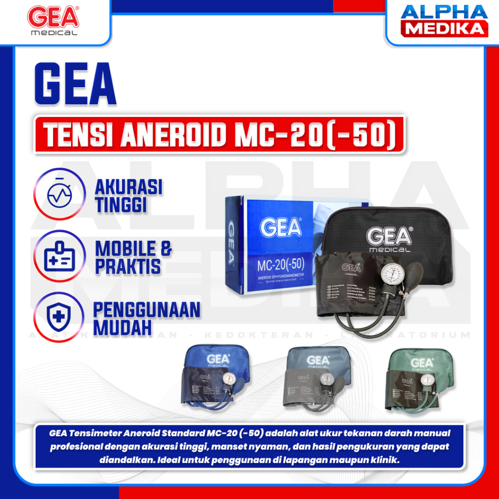 GEA - Tensi Aneroid GEA Medical MC-20(-50) / Sphygmomanometer / Tensi Manual / Tensi Jarum