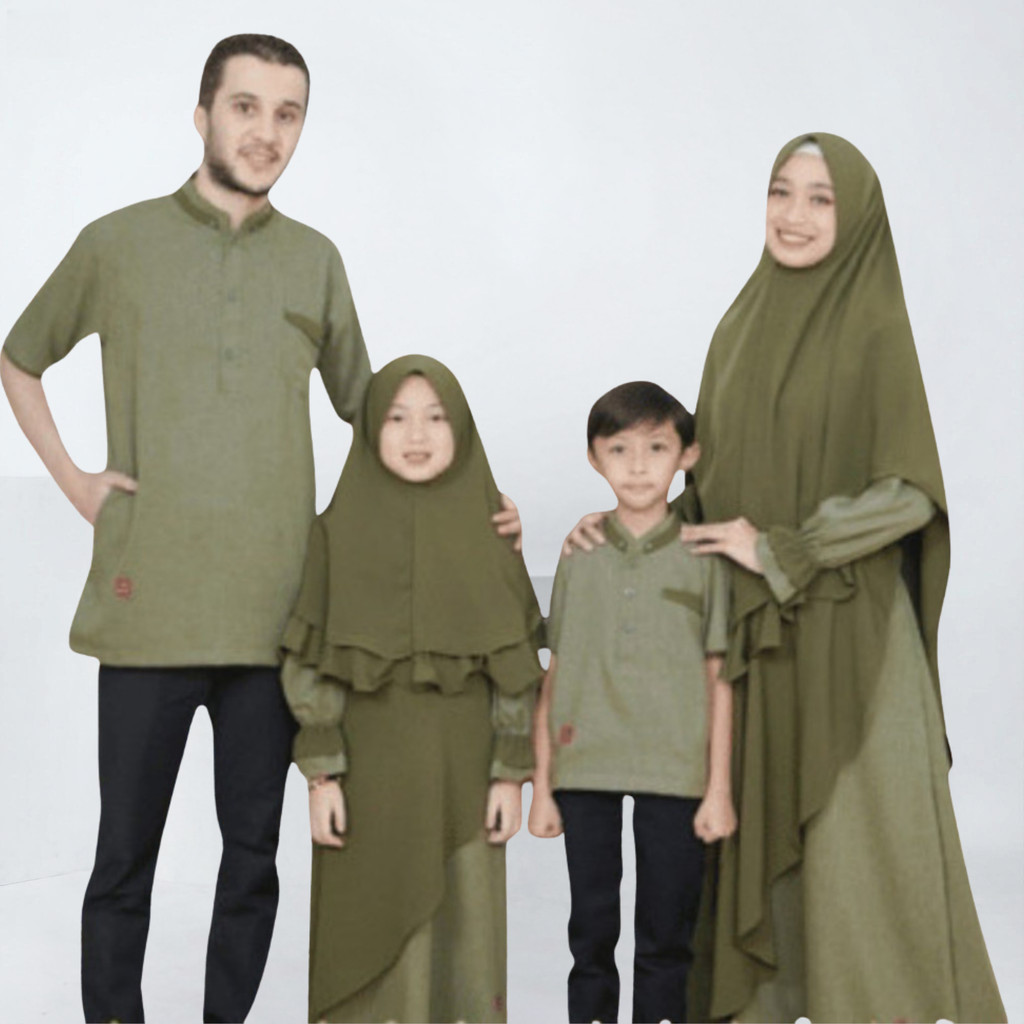Sarimbit Keluarga Couple Lebaran Baju Muslim Family Rayyan Army
