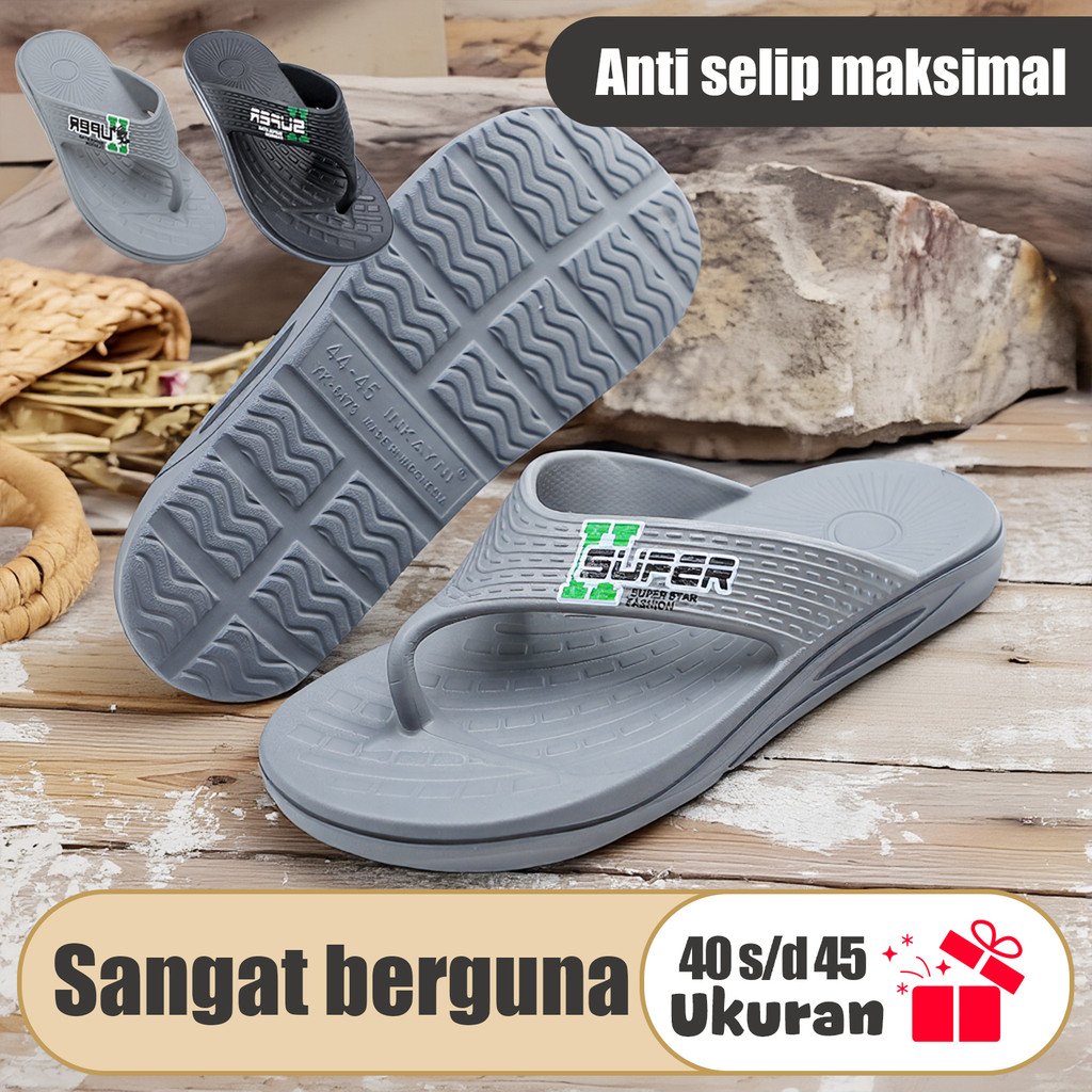 Inkayni Sandal Full Karet Jepit Pria Terbaru Sandal Jepit Pria Anti Slip Dan Anti Licin Sepatu Sanda