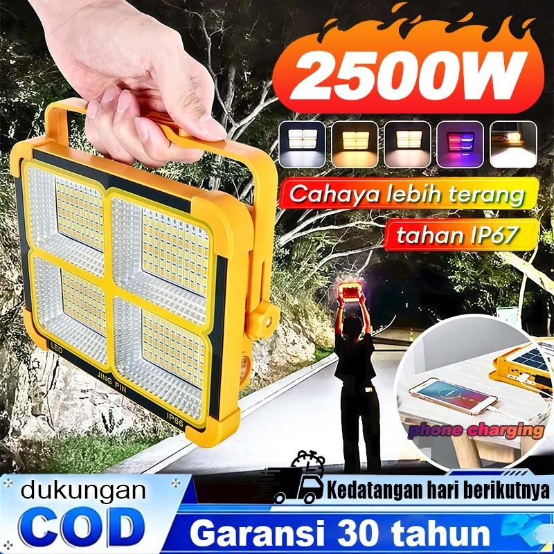 Garansi 30 tahun  Lampu Emergency LED 1500W lampu emergency tahan 24 jam Lampu solar panel Professio
