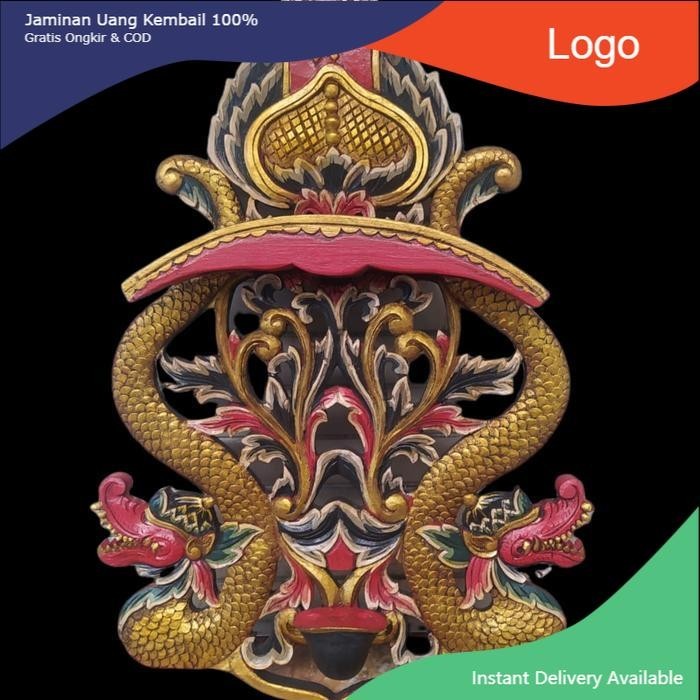 Blawong Tempat keris Isi 3 Ukir Naga Dan Logo PB X ND16