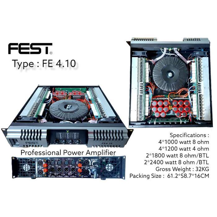 Power FEST FE 4.10 Original Amplifier FEST 4 Channel FE4.10