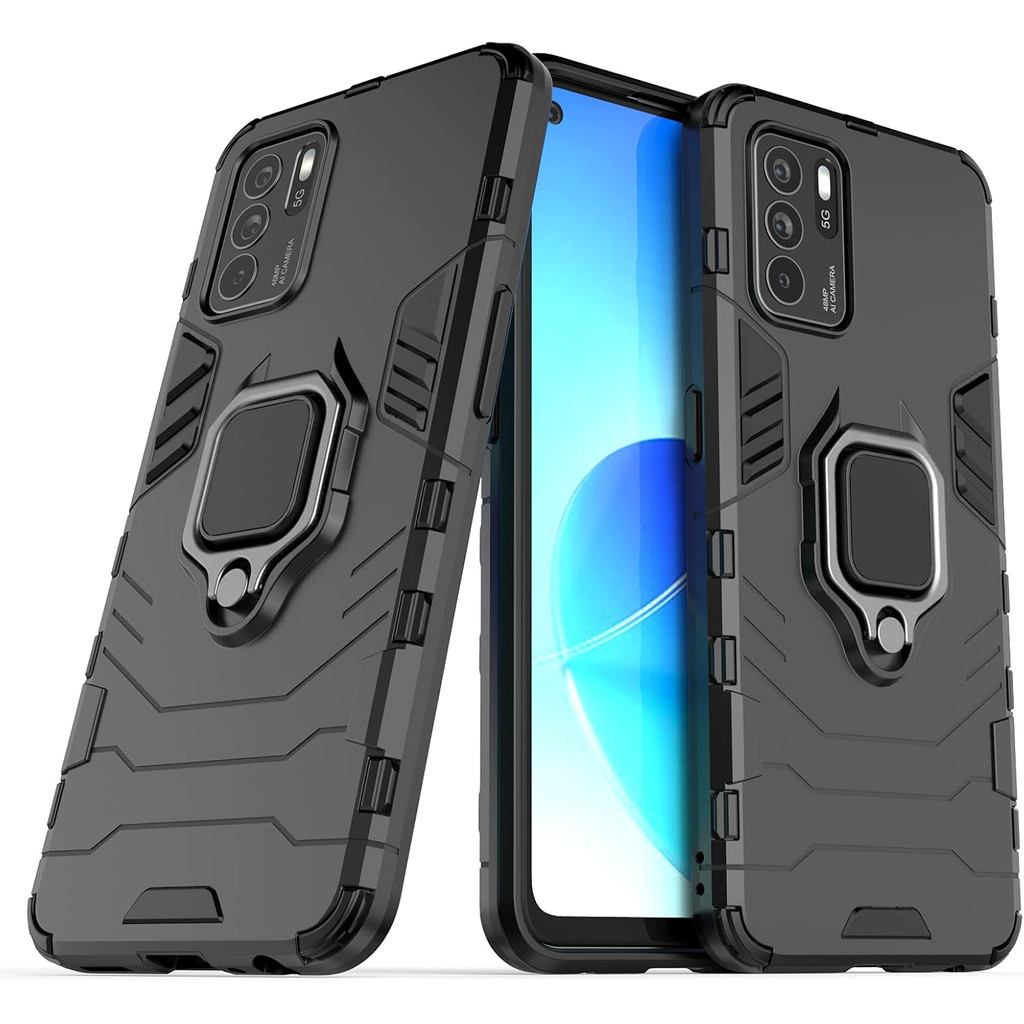 RAJA CASE FOR OPPO RENO 6 4G 5G / RENO 6 PRO 5G  IRING CASE ROTARY STANDING TRANSFORMER ANTI SHOCKPR