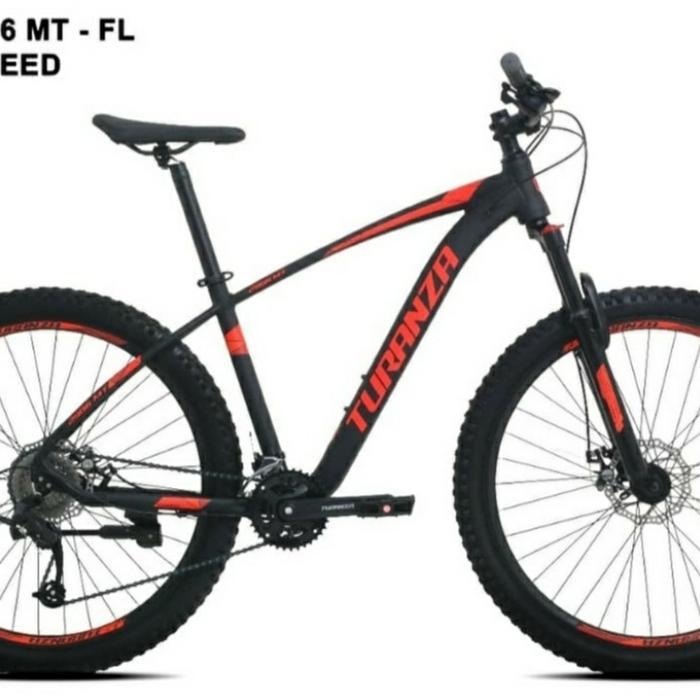 PROMO GASPOLL SEPEDA GUNUNG MTB TURANZA 2906 26" HIDROLIK BLACK RED