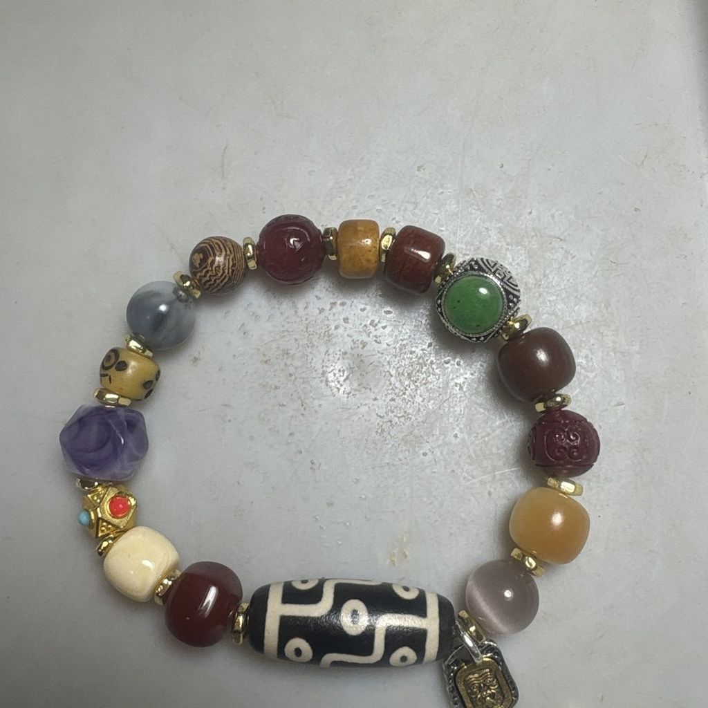 Gelang Xizang Gelang Tibet Dzi Bead 9 Aksesori Manik Dzi Mata