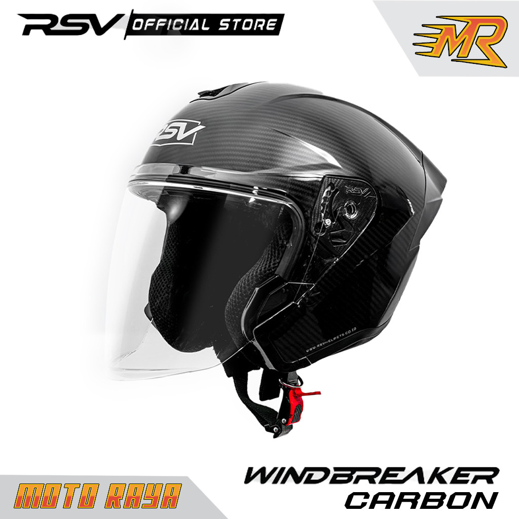 HELM RSV WINDBREAKERCARBON GRAPHIC RSV HELMET HALF FACE