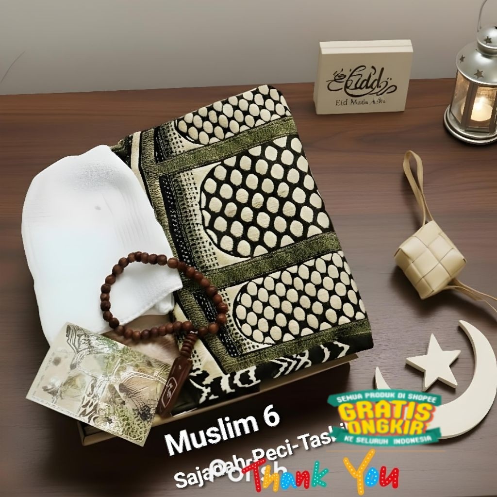 Giftbox Hampers kado Sajadah Cowok Hampers cowok Gift box Sajadah Sarung Cowok / souvenir spesial cu