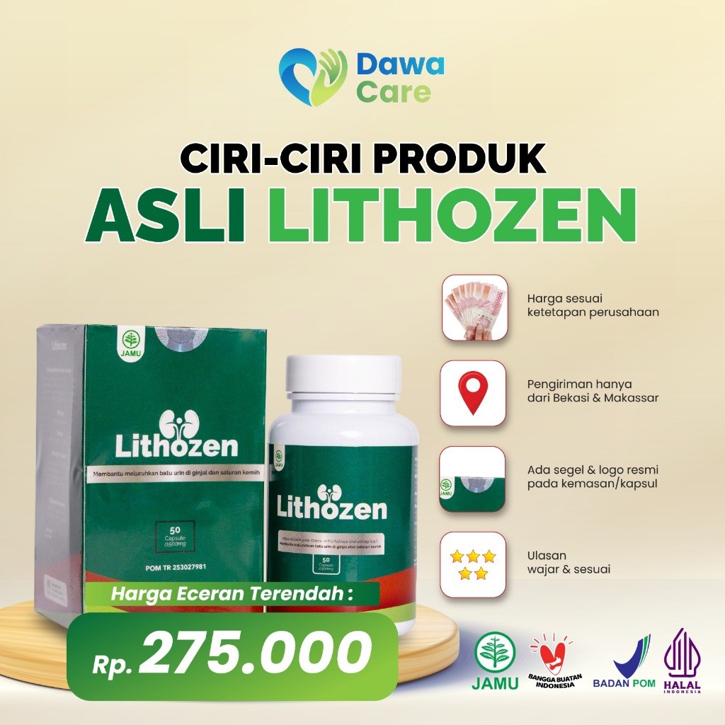 Obat Lithozen Batu Ginjal Resmi BPOM - Obat Peluruh Kencing Batu Terbukti Efektif Sampai Tuntas