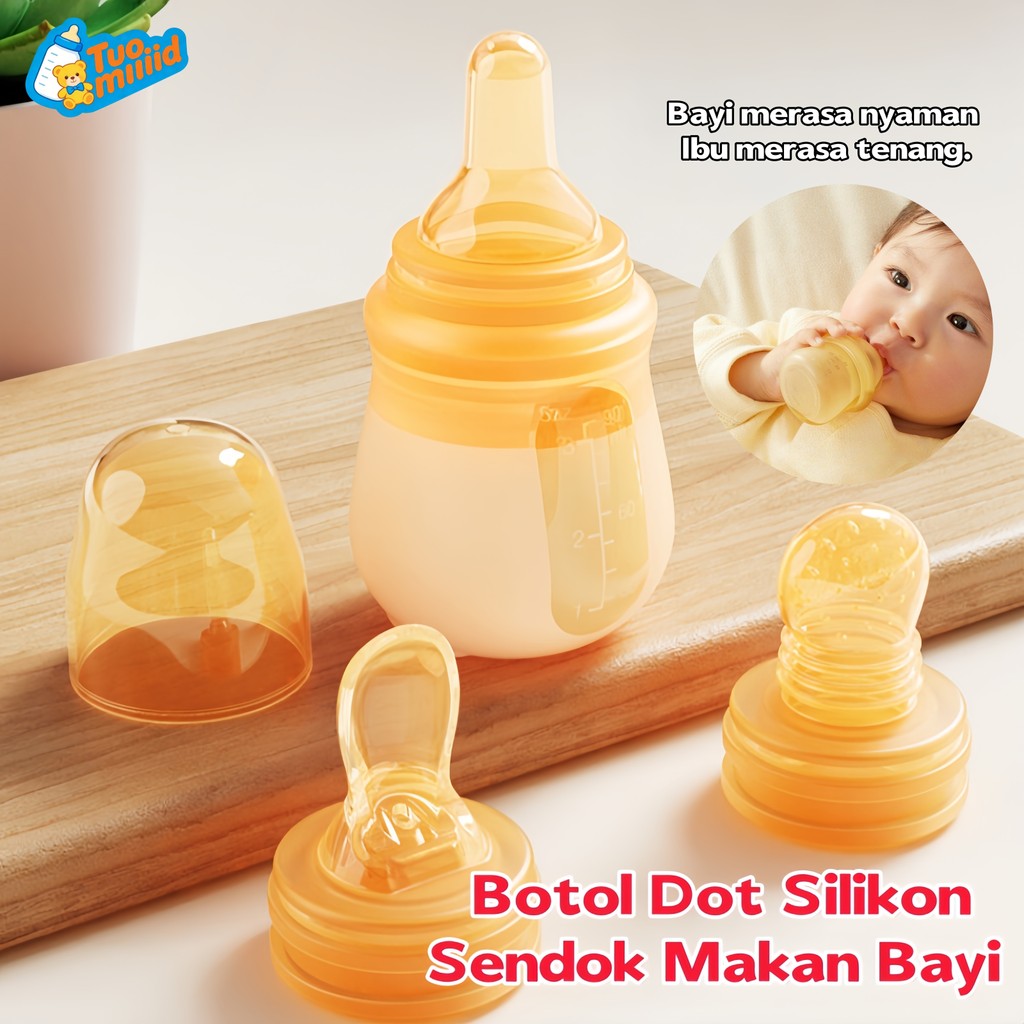 [Tuomiid] Sendok Mpasi Botol Dot Silikon Sendok Makan Bayi Lembut Sendok Botol Mpasi Silikon Bayi Sp