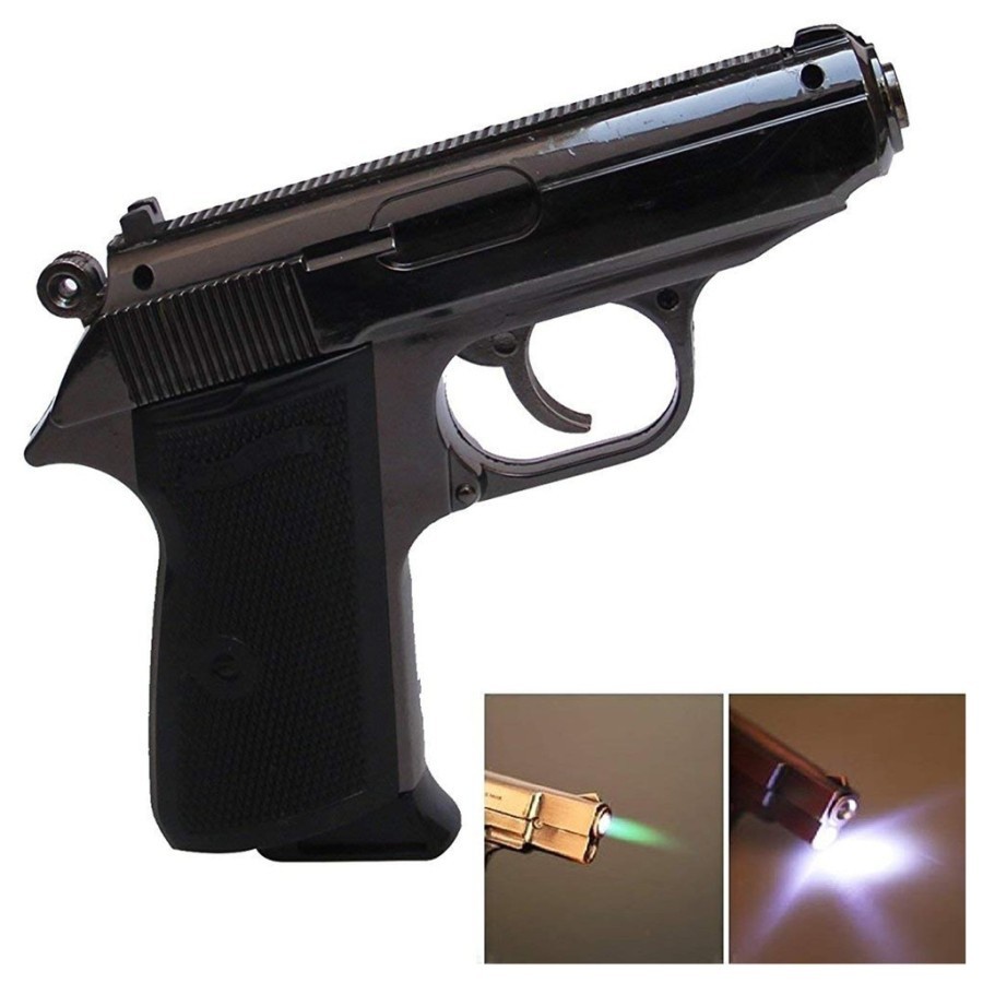 KOREK API PISTOL FULL BESI METAL FREE SARUNG FULL BLACK LASER MANCIS Ps 508