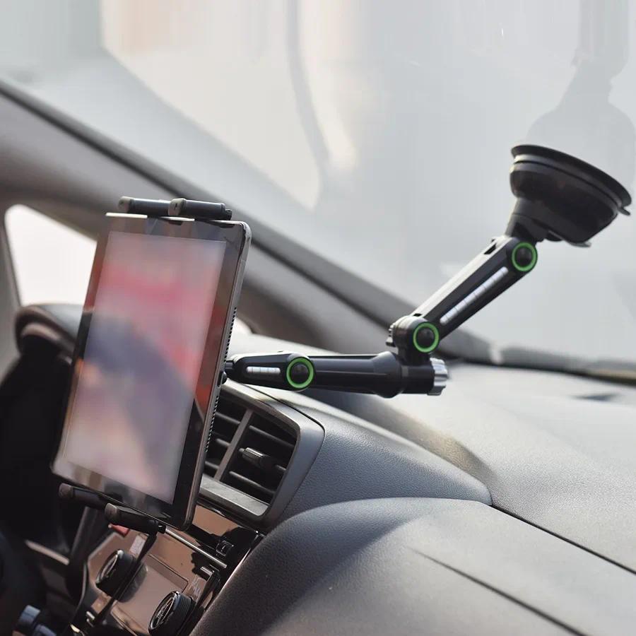 Car Tablet Holder Long Arm Suction Cup Mount for iPad Pro Air 4-13'' Xiaomi Tablet SUV Truck Vehicle