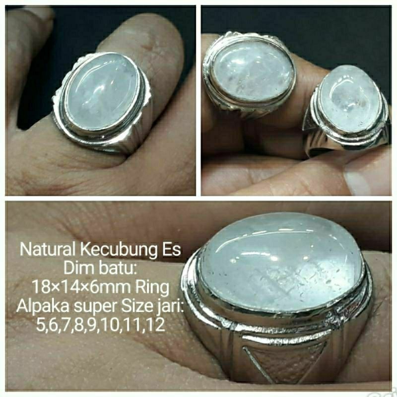 CINCIN BATU NATURAL KECUBUNG ES KALIMANTAN KRISTAL