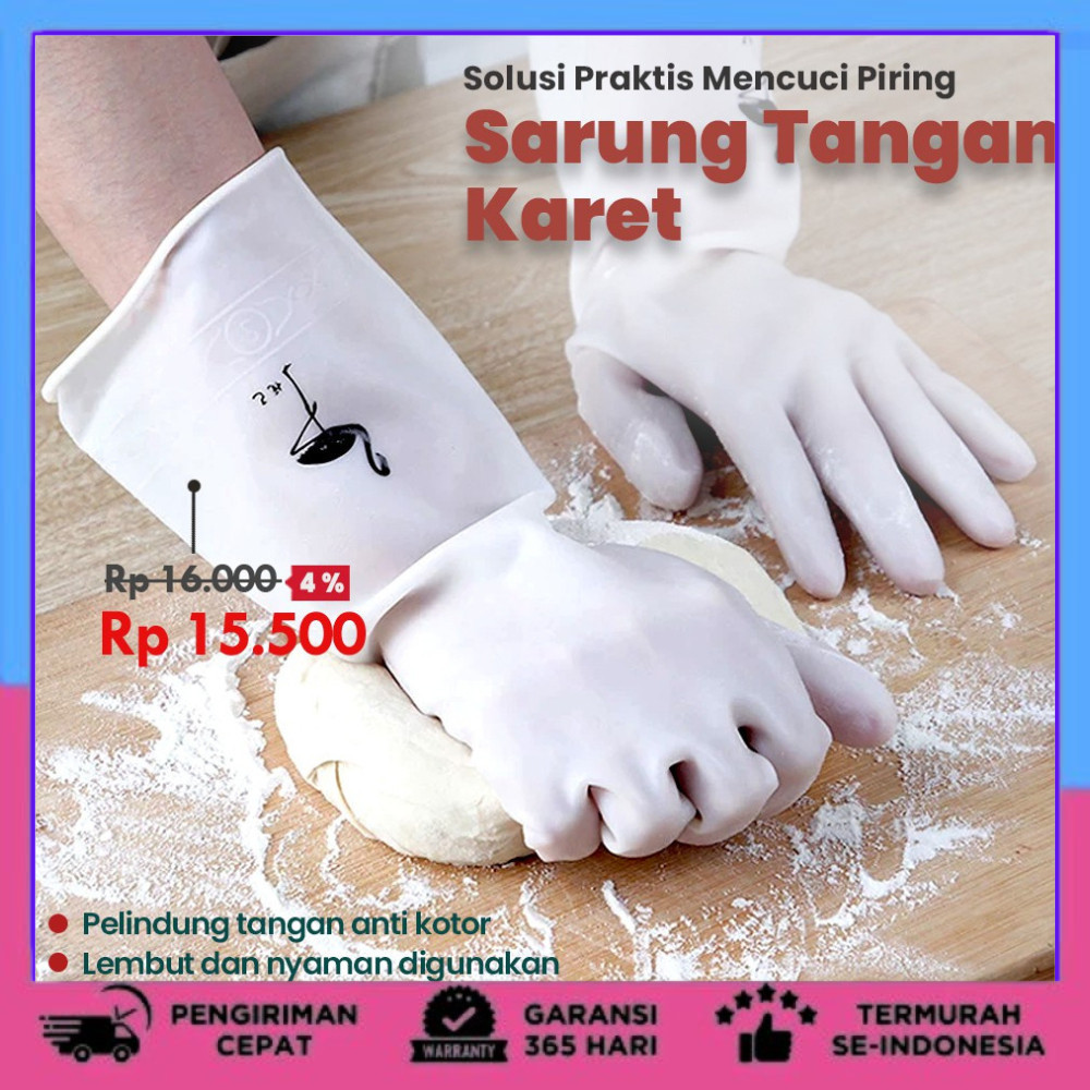 Sarung Tangan Karet Cuci Piring Cleaning Gloves L Sarung Tangan Karet Cuci Piring