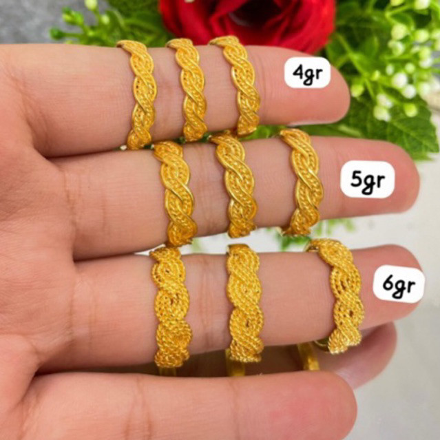 cincin kepang koin 91 asli handmade