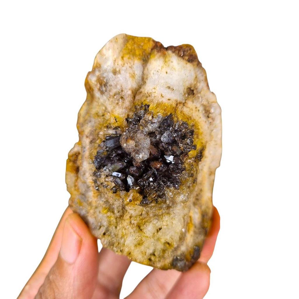 Natural Black Amethyst Geode – Rare Druzy Cluster Specimen