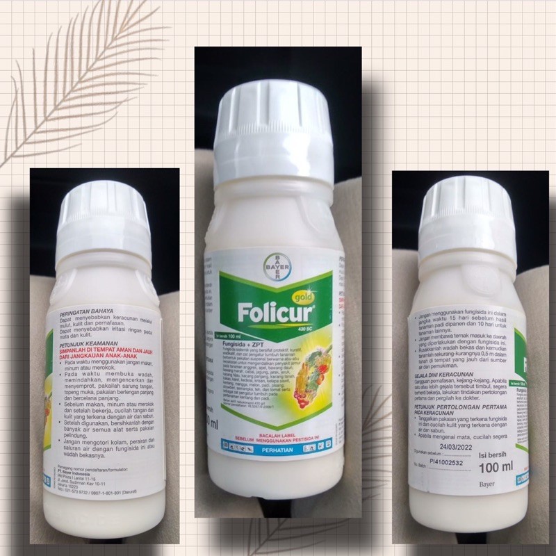 folicur gold 430sc 100ml  fungisida bahan aktif : tebuconazole