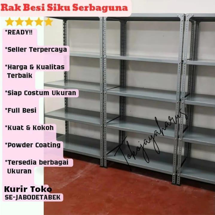 rak besi siku 5 susun 100x40x200 cm