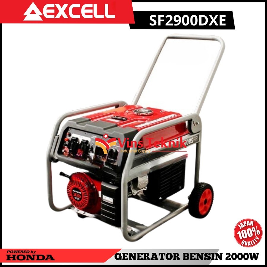 Mesin genset bensin 2500watt generator set EXCELL SF2900DXE SF 2900