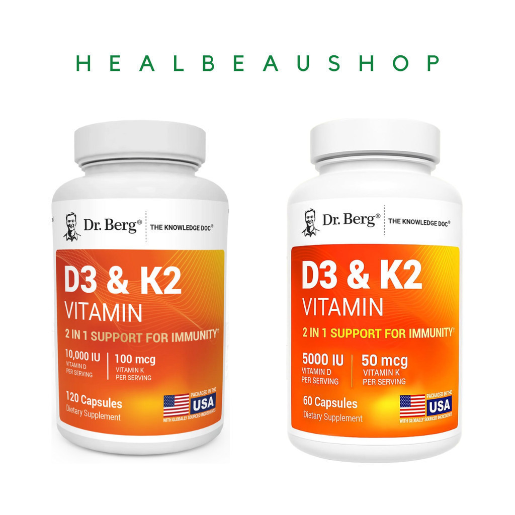 Dr. Berg D3 5000iu 10.000iu & K2 B6 Magnesium Zinc Ox Bile MCT Ori USA
