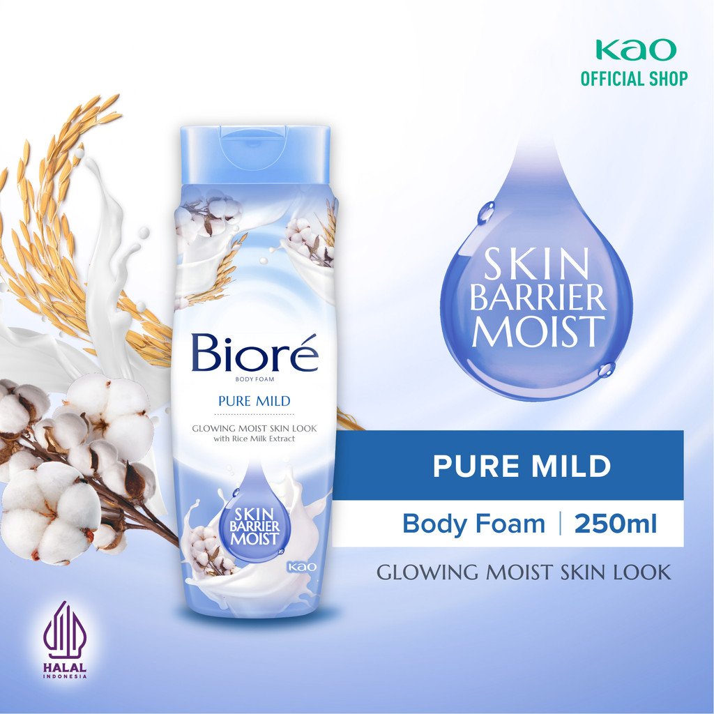 Biore Body Foam Sabun Mandi Cair Pure Mild Botol 250ml